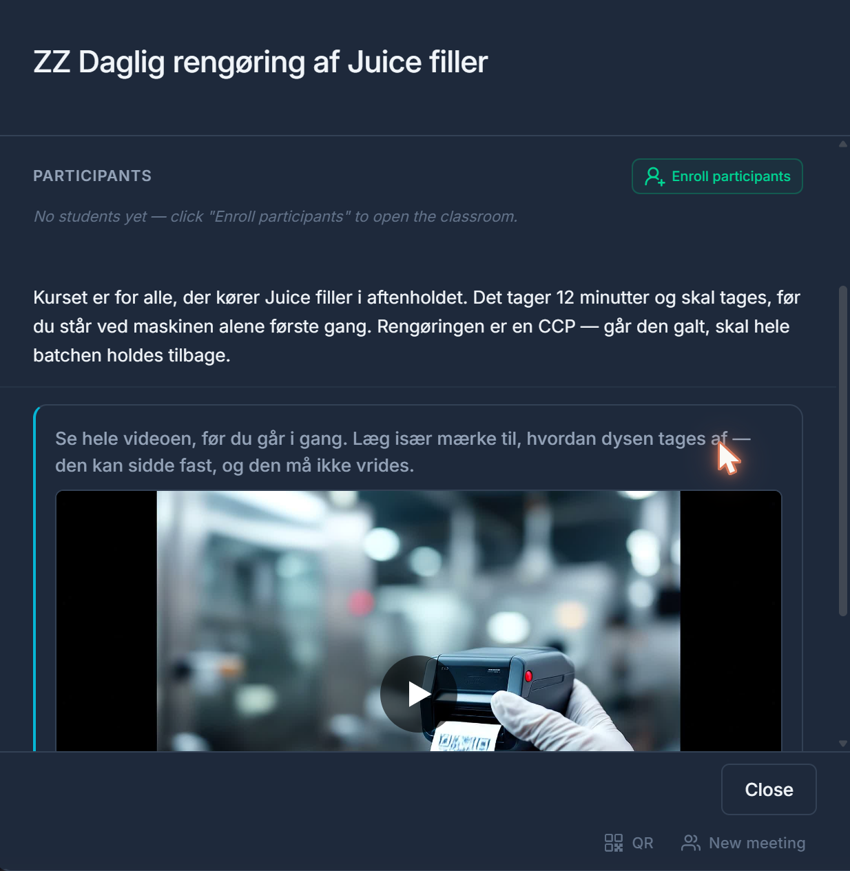 Video course