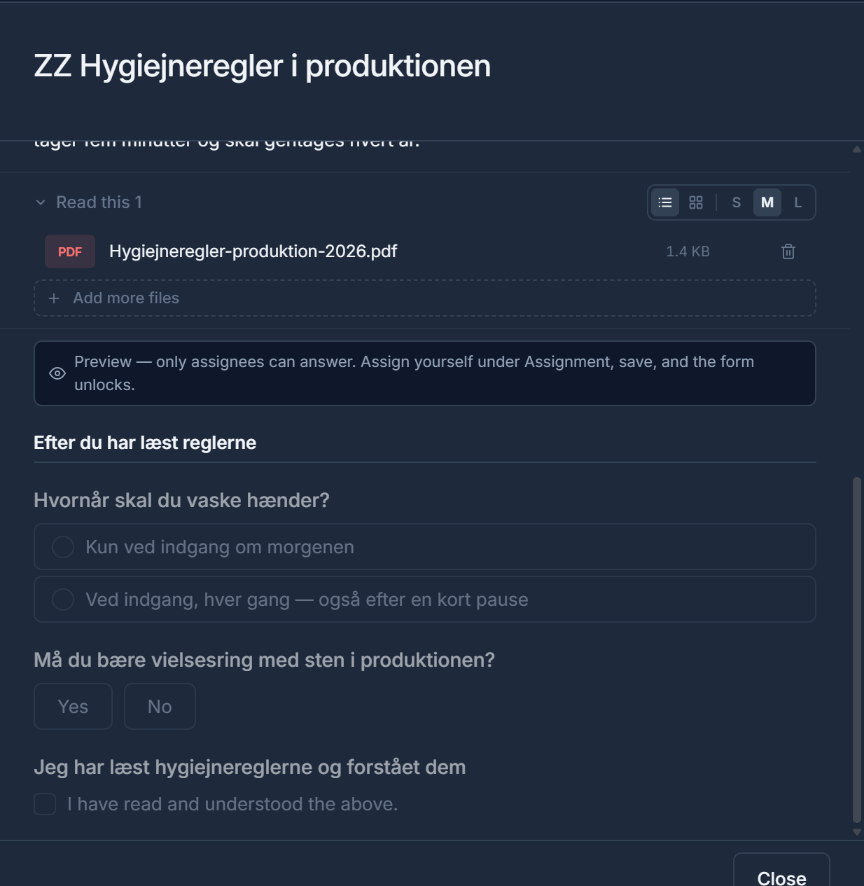 Reading + questions